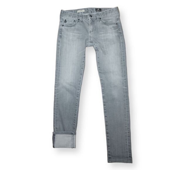 AG Adriano Goldschmied The Nikki Relaxed Skinny Grey Distressed US 24 - Picture 3 of 13